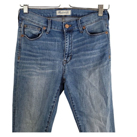 Madewell High Riser skinny destroyed raw hem jeans Size 27 - Picture 2 of 10